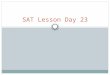 SAT Lesson Day  23