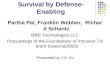 Survival by Defense-Enabling