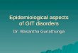 Epidemiological aspects of GIT disorders