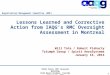 Lessons Learned and Corrective Action from IAQG’s RMC Oversight Assessment in Montreal