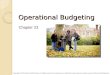 Operational Budgeting