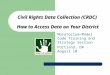 Civil Rights Data Collection (CRDC)  How to Access Data on Your District