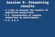 Session 9: Presenting results