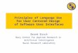 Principles of Language Use  for User Centered Design  of Software User Interfaces