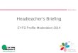 Headteacher’s Briefing