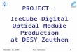 PROJECT : IceCube Digital Optical Module Production at DESY Zeuthen