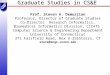 Graduate Studies in CS&E