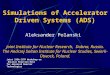 Simulations of Accelerator Driven Systems (ADS) Aleksander Polanski
