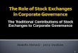 The Role of Stock Exchanges in Corporate Governance