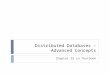 Distributed Databases – Advanced Concepts