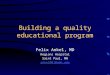 Building a quality educational program