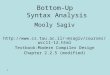 Bottom-Up  Syntax Analysis