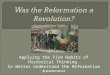 Was the Reformation a Revolution?