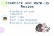 Feedback and Warm-Up Review