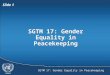 SGTM 17: Gender Equality in Peacekeeping