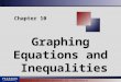 Graphing Equations and  Inequalities