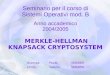 Merkle-Hellman Knapsack Criptosystem
