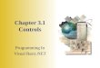 Chapter 3.1 Controls