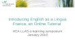 Introducing English as a Lingua Franca: an Online Tutorial
