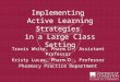 Implementing  Active Learning Strategies  in a Large Class Setting