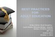 Best practices for  adult education