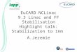 EuCARD NCLinac 9.3  Linac  and FF  Stabilisation Highlight talk: Stabilization to 1nm