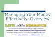 Managing your money effectively