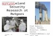 Homeland Security Research at Rutgers University