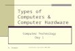 Types of Computers &  Computer Hardware