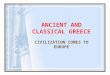 ANCIENT AND CLASSICAL GREECE