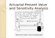 Actuarial Present Value and Sensitivity Analysis
