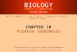 CHAPTER 10 Protein Synthesis