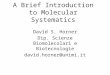 A Brief Introduction to Molecular Systematics
