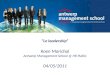 “Le leadership” Koen Marichal Antwerp Management School @ HR Public 04/05/2011