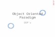 Object Oriented Paradigm