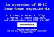 An overview of RHIC  beam-beam experiments