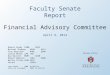 Faculty Senate Report