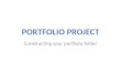 Constructing your portfolio folder