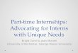 Part-time Internships: Advocating for Interns with Unique Needs