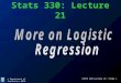 Stats 330: Lecture 21