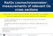 Re/Os cosmochronometer:  measurements of relevant Os cross sections
