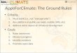AppsForClimate: The Ground Rules