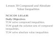 Lesson  39 Compound and Absolute Value Inequalities