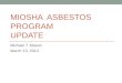 MIOSHA  Asbestos Program Update