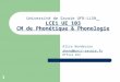 Université de Savoie UFR-LLSH LCE1 UE 103 CM de Phonétique & Phonologie