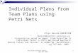 Individual Plans from Team Plans using Petri Nets