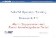 ReliaTel Operator Training Release 4.1.1 Alarm Suppression and Alarm Knowledgebase Portal