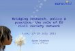 Bridging research, policy & practice: the role of EU civil society network