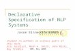 Declarative Specification of NLP Systems