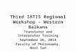 Third IATIS Regional Workshop – Western Balkans